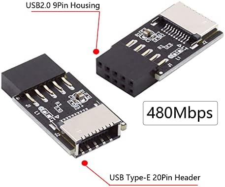 NFHK USB 3.1 Előlapi Csatlakozó Kulcs-Egy Típus-E, hogy az USB 2.0 9Pin 10Pin Alaplapja Fejléc Férfi Hosszabbító Adapter