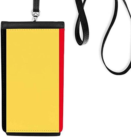 Belgium Nemzeti Zászló Európai Ország Phone Wallet Pénztárca Lóg Mobil Tok Fekete Zseb