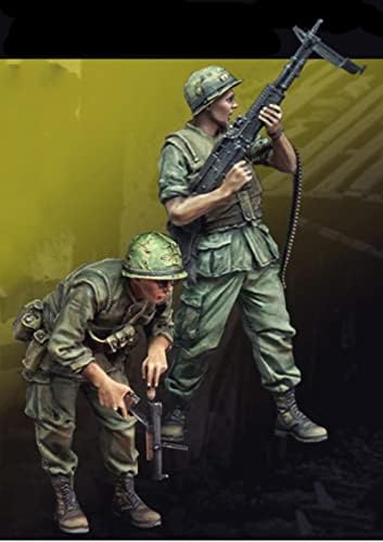 Goodmoel 1/35 Vietnami Háború MINKET Kommandós Gyanta Modell Katona Készlet (2 Fő) / Összeszerelt, valamint Festetlen Katona