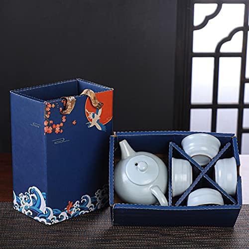 NC Menj kemence Teás Készlet Kemence Kung Fu Utazási teáskészlet díszdobozban egy Fazék Négy Csésze Tevékenység Ajándékok 170ml Hercegnő