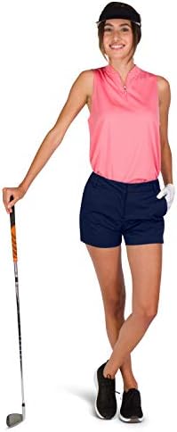 Három Hatvan Hat Női Golf Rövidnadrág 4 ½ Hüvelykes belső szárhossz - Gyors Száraz Aktív Nadrág Zsebébe, Sportos, Légáteresztő