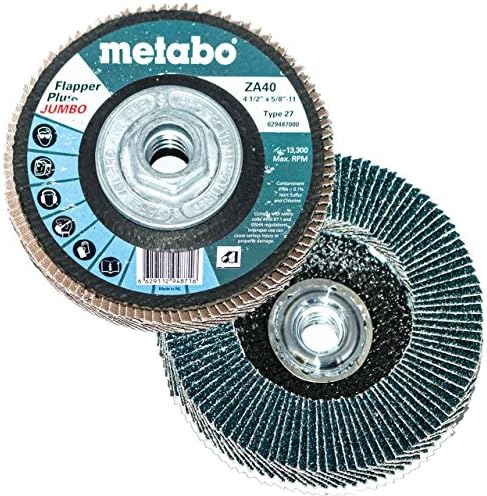 Metabo 629428000 7 x 5/8 - 11-es Fiatalos Plus Jumbo Csiszolóanyagok Fedél Lemezek 40 Finomság, 5 csomag