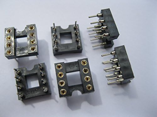 60 Db IC Foglalat Adapter Kerek 8 Pin fejlécek & (IC)Aljzatok Pályán 2.54 mm X=7.62 mm