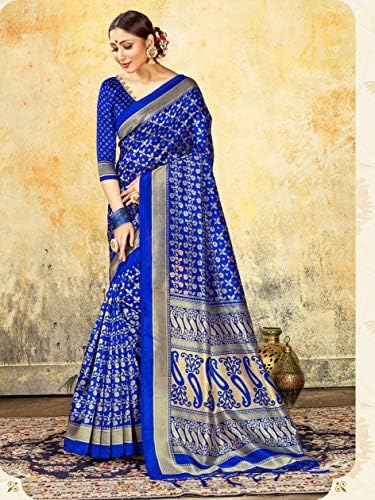 Elina divat Saree Női Pamut Művészeti Selyem Ruhák az Indiai Esküvői Ajándék, Sari, Unstitched Blúz darab