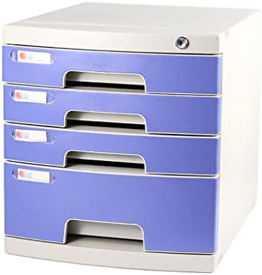 Asztali Fájl Szekrény Zár, többrétegű Alkalmas Fájl Besorolása, valamint Tároló irattartó A4-es Papír Tároló Szekrény (Kék, Méret : 2631a)
