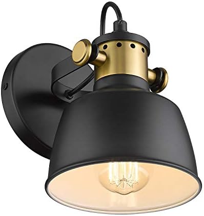 AUTELO 3-Fény Fürdőszoba Hiúság világítótestet Át Tükör Fekete Fém Árnyékban W3700-3 BK