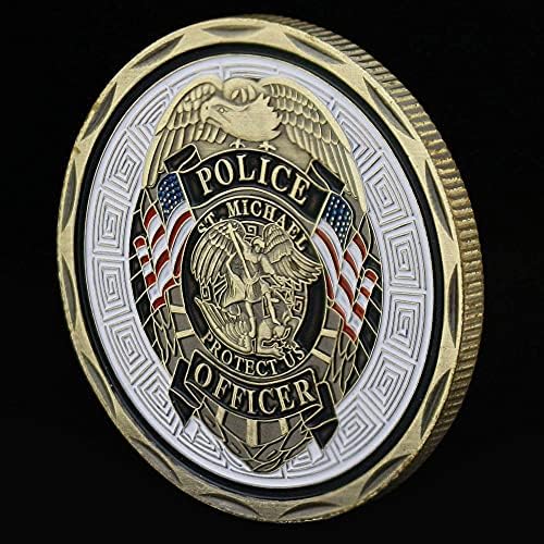 A rendőrség Érme Tiszt Réz Bevonatú Ajándék Védőszentje, a rendvédelmi Gyűjtemény, Emlék, Ajándék Fém Emlékérme