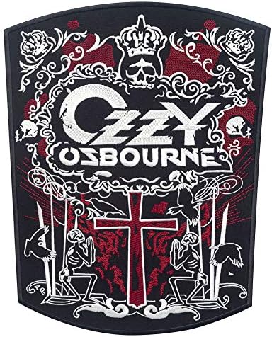 Ozzy Osbourne Nagy Patch Korona Koponya Hard Rock Hímzett Vasalót (11.6 x 14.6)