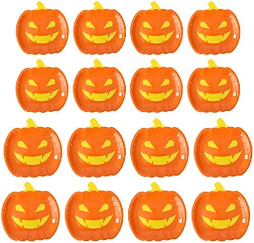 PRETYZOOM 20db Halloween Papír Tányér Alakú Sütőtök, Eldobható Torta Tányér Desszert Tányér Őszi Party Tányér Tálak, Edények Őszi szünet Catering
