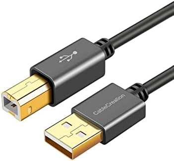 CableCreation [2-Pack] USB Nyomtató Kábel 10 Méter, USB 2.0 Nyomtató Kábel a Számítógép, USB-B Nyomtató Kábel a HP, Testvér, Epson, Canon,