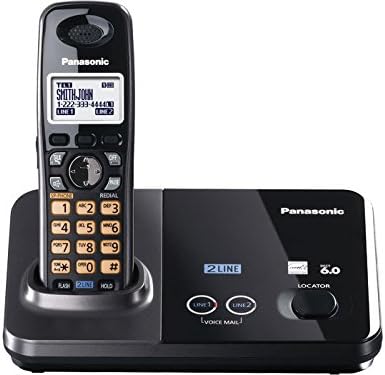 Panasonic KX-TG9322T 2-Sor DECT 6.0 Vezeték nélküli Telefon, Fém, Fekete, 2 Kézibeszélő