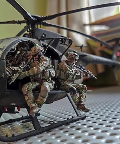 Splindg 1:35 Helikopter Anti-Terror Erő Gyanta Katona Modell összeszerelt, valamint festetlen Mini kit-H7807 (6 Ember Nélkül Repülő)