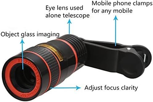 LDCHNH Egyetemes 8X Optikai Zoom Telefon Távcső Hordozható Mobil Telefon Kamera Objektív Telefotó Okostelefon