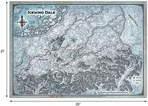 Gale Force Kilenc D&D: Icewind Dale Térkép - 31x 21 - GF9 Hivatalos Dungeons & Dragons Tapletop Térkép, Tarka, Egy Méret, (72806)