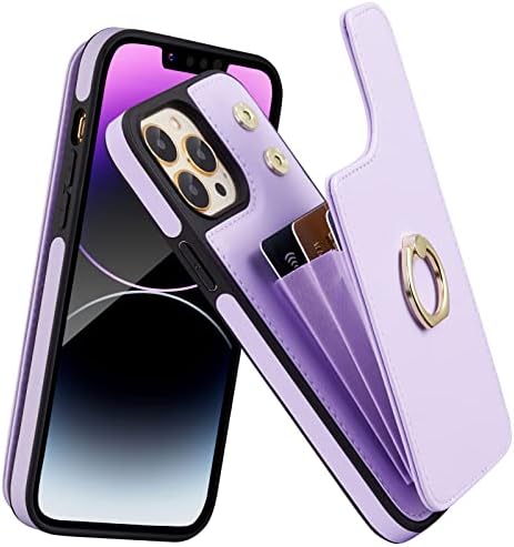 Elteker iPhone 12 Pro Max Telefon tok Memóriakártya-Tartó,iPhone 12 Pro Max Tárca Esetben a Nők Gyűrű Kitámasztó,RFID-Blokkoló