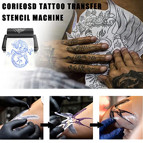 CORIEOSD Tetoválás át Stencil Gép, 20 Ingyenes Termikus Tetoválás Készlet Fénymásoló Nyomtató Tetoválás át Stencil Papír