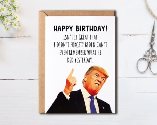 OystersPearl Boldog Szülinapot Donald Trump Kártya - Vicces Trump Szülinapi Kártyát - Boldog Szülinapot Kártya - Speciális Kártya A