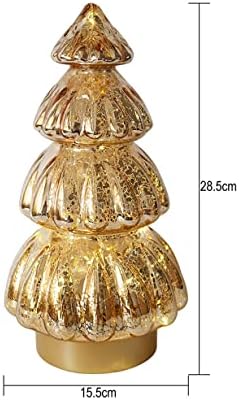 Fény Higany Üveg karácsonyfa Figura elemes Időzítő a Asztaldíszek Ablak Asztali Kandalló Nehéz Súly Üveg Arany Színű Mérete