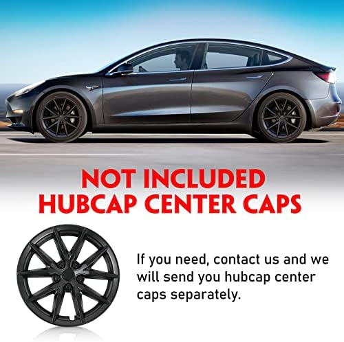 Huray 2017-2023 Tesla Model 3 Dísztárcsa 18 Colos Kerék Fedezze Hub Caps Csere Fedezze Villám Stílus, Tesla Model 3 Külső Tartozékok