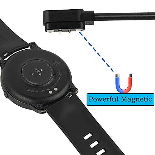 BPOPO Smartwatch Mágneses Töltő Kábel [2 Csomag] Kompatibilis Yamay SW022,AGPTEK LW11 TicWatch GTX,Motast Úton Chalyh 1.69 Fitness Óra,3.3