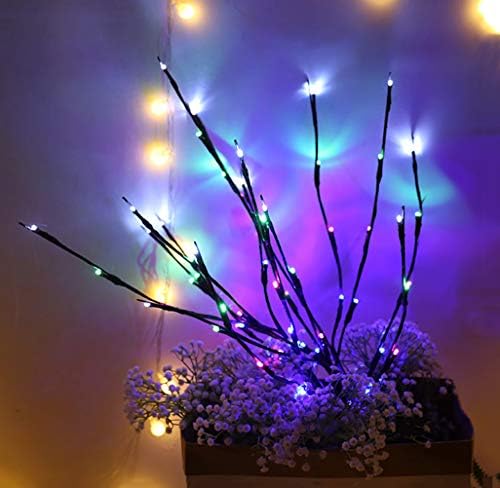 Winnes 4 Pack LED Ág Fények Gally LED Mesterséges Fa Fűzfa Ágai LED Dekorációs Fények elemes 80 Led-ek Haza Holiday Party