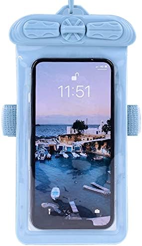 Vaxson Telefon Esetében, Kompatibilis a Sharp AQUOS sense3 SH-M12 Vízálló Tasak Száraz Táska [ Nem Képernyő Védő Fólia ] Kék