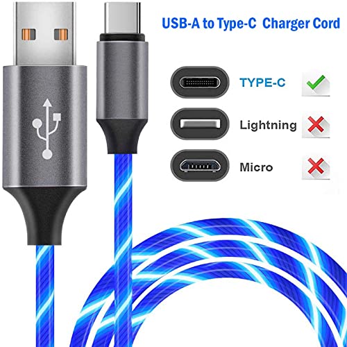Világít az USB-C Töltő Kábel,USB-A Típusú C Töltő Kábel gyorstöltés Samsung Galaxy S10 S10+ / Megjegyzés 8, LG V20, illetve
