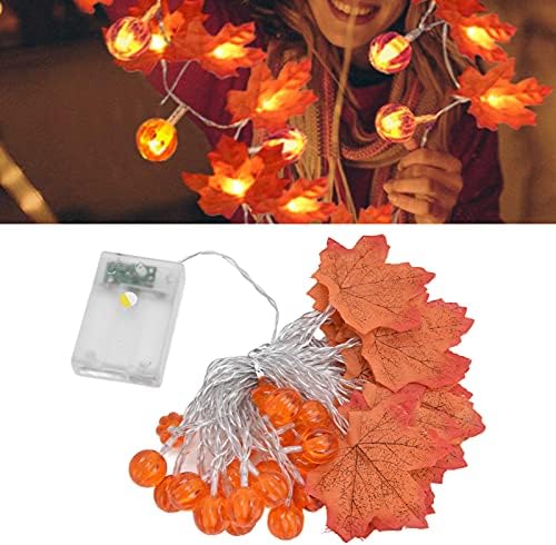 ZRQYHN Maple Leaf String Fény, Folyamatos Fény + Villogó Kettős Mód Nem Vezetékek Szükséges PVC+Ruhával, Meleg Fény, az Ünnep, Fél Dekorok(6
