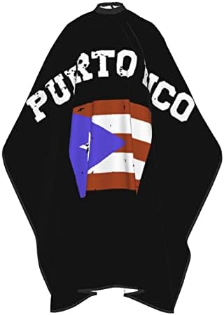 Halvány Puerto Rico Zászló Hajvágás Kötény hajvágó Szalon Cape 55 x 66 Hüvelyk, Vízálló, Állítható Snap Haj Köpeny Köpeny, Bájos