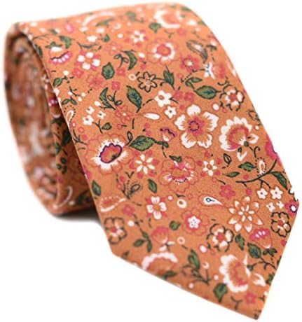 JESLANG Férfi Pamut Nyomtatott Virágos Nyakkendő 2.56 Vékony, Keskeny Nyakkendő Különböző Minták