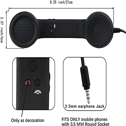 Kézibeszélő Mobil Telefon Mikrofon Fejhallgató 3,5 Mm-es Aljzat Android Home Telefon PG6