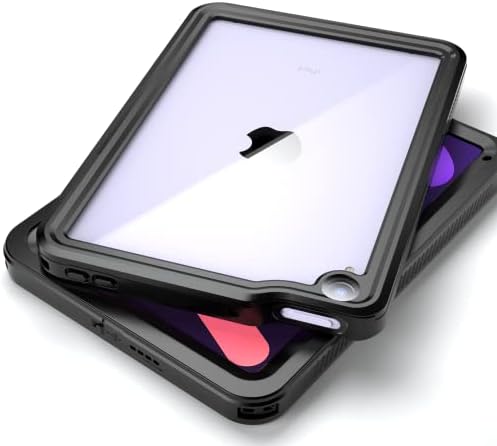AdirMi Vízálló tok iPad Mini 6 2021(6. Generációs, 8.3-hüvelyk), IP68 Vízálló Porálló Ütésálló Beépített képernyővédő fólia,