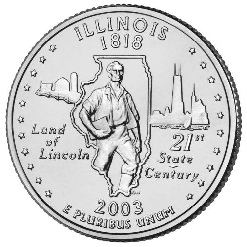 2003-D Illinois-i Állami Negyed BU Roll