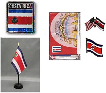 MWS Costa Rica Örökség Zászlóját állítjuk be (3x5 Zászló, Matrica, Hajtóka Csapok, Asztali Zászló) 3 'x5'