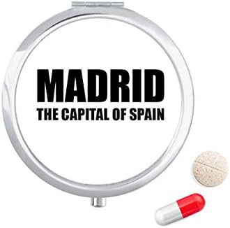 Madrid Spanyolország Fővárosa Tabletta Esetben Zsebében Gyógyszer Tároló Doboz, Tartály Adagoló