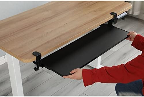 Billentyűzet Tálca Alatt Asztal - Állítható Ergonómikus Csúszó Tálca, 30.3 (Beleértve a Bilincsek) x 10 inch Nagy Slide-Out Platform Számítógép