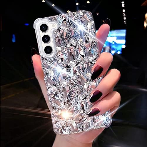 Walaivgne Samsung Galaxy S23 Plusz Esetben a Nők，Nagyon Fényes Luxus Ékszereik, Telefon Esetében a 3D-s Csillogó Szikrázó, Strasszos Kristály