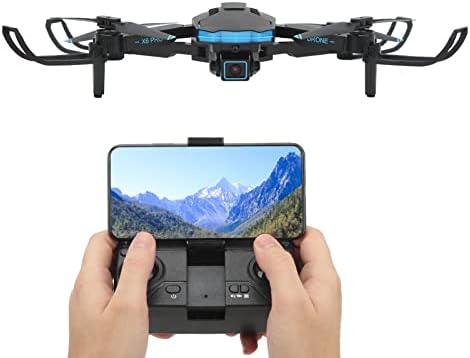Shanrya Összecsukható RC Drón, Fekete X6 RC Drón WiFi Funkció, Optikai Áramlás Helyüket a Légi Fotózás (3 Elem)