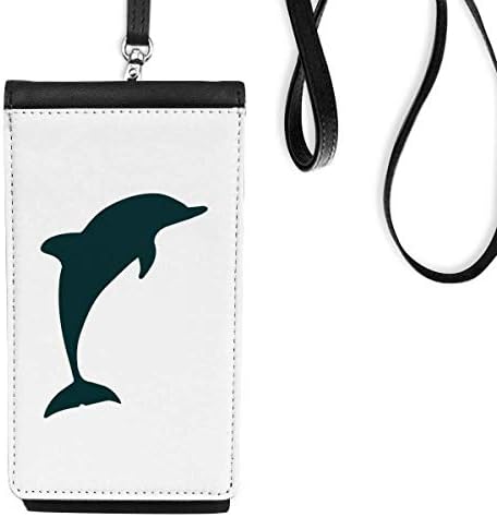 Kék Óceán Szelíd, Barátságos Delfin Phone Wallet Pénztárca Lóg Mobil Tok Fekete Zseb