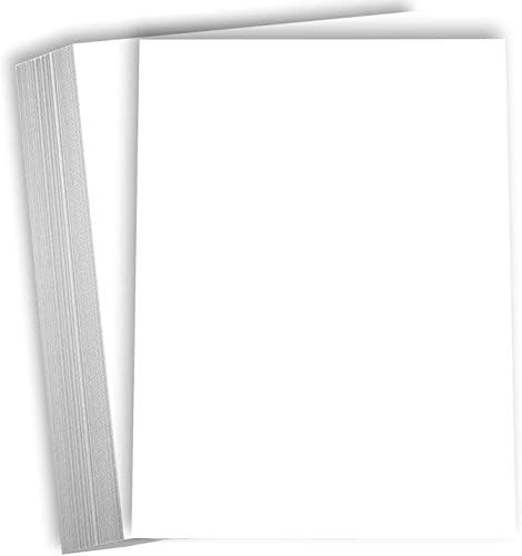 Hamilco Fehér Karton Vastag Papír - 8 x 10 Üres Nehéz Súly 100 kg Fedő Kártya - 50 Csomag