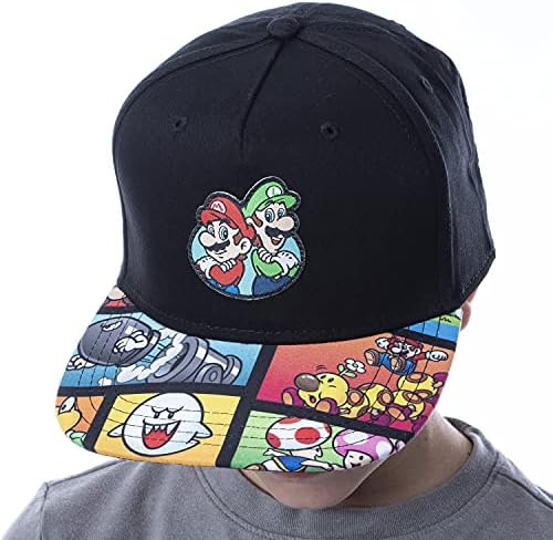 Nintendo Super Mario and Luigi Karakter Ifjúsági Lapos Bill Állítható Snapback Sapka