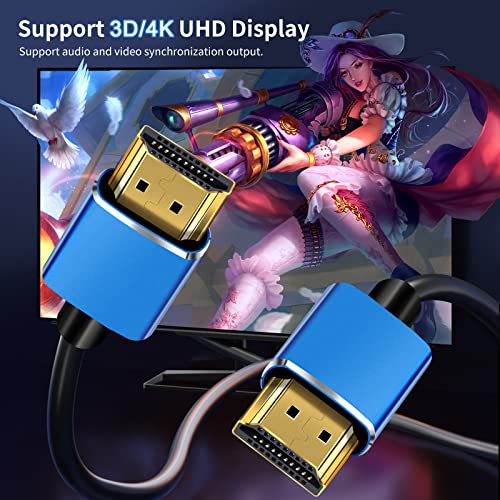 HDMI-HDMI Spirál Kábel 4K férfi Férfi HDMI Extender Extrém Vékony Behúzható HDMI Kábel Támogatja a 3D/4K Ultra HD TV 1080P