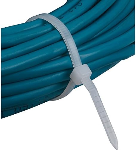 Ironton Multi-Pack Kábel Zip-Kapcsolatok - 100-Pk. 5.L x .142in.W, 40-Lb. Szakítószilárdság, Természetes Szín