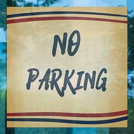 CGSignLab |Nem, Parkolás -Nosztalgia Csíkos Ablak Ragaszkodnak | 24x24