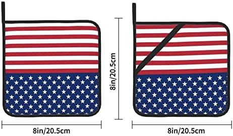 Amerikai Zászló Csillagok Csíkokkal 2 Csomag kaspókat, a Konyha hőálló kaspókat, Beállítja a Kemencét Párna kaspókat, a Főzés, Sütés