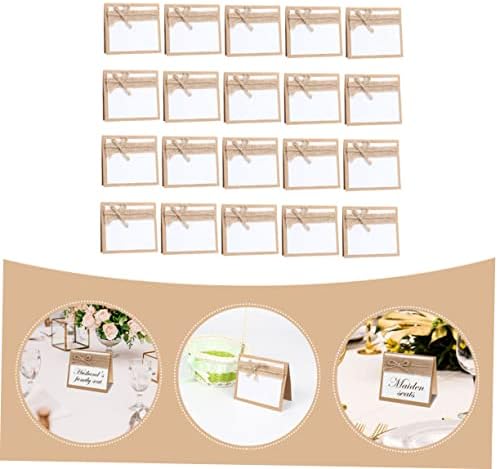 Yardwe 20db Esküvői ültetőkártyák Élelmiszer-Sátrak Élelmiszer-Címkék Svédasztalos Esküvői Kártyák Esküvői Asztal Hely Kártyák Vintage