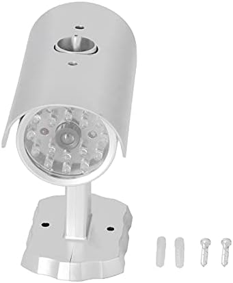 Szimulációs Kamera Villogó LED Hamis Felügyeleti Rendszer Beltéri Kültéri Ezüst