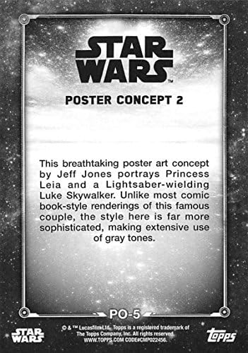 2018 Topps Star Wars Egy Új Remény Fekete-Fehér Poszter Kártyák PO-5 Poszter Koncepció 2 Trading Card Nyers (NM Közelében