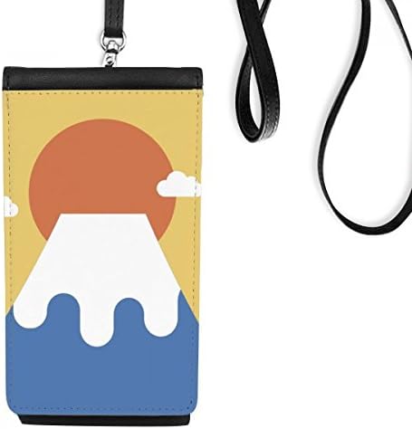 Helyi Japán Napfelkeltét Art Deco Ajándék Divat Phone Wallet Pénztárca Lóg Mobil Tok Fekete Zseb