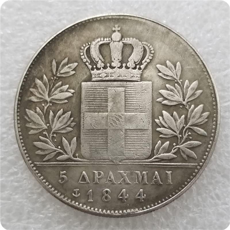 Hollandia 1833,1844,1845,1846 Görögország 5 Drachmai Érme, Ezüst Dollár